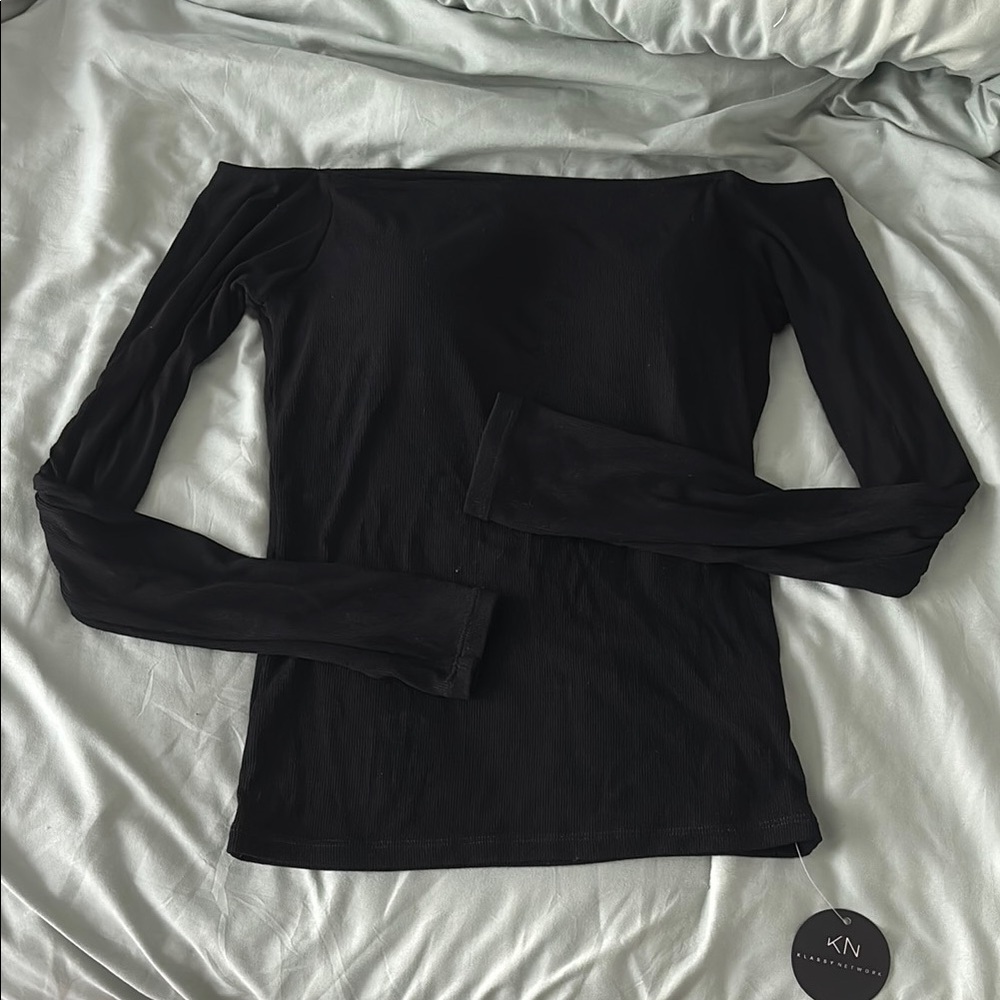 Women's Black Off-Shoulder Top